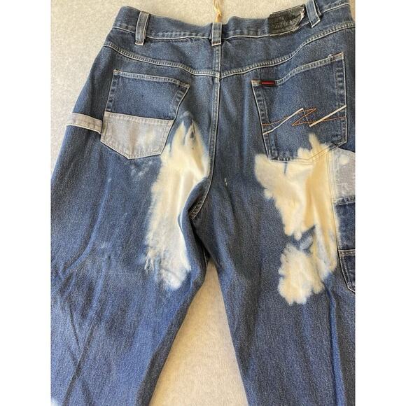 Fubu The Collection Denim Jeans Men’s 44x32 Carpenter Cargo Distressed Baggy Y2K - Picture 14 of 16